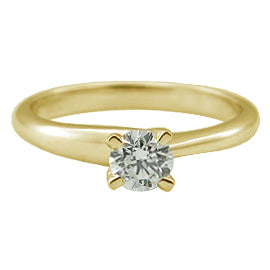18K Gold Solitaire Ring - Brillant 0,30 ct