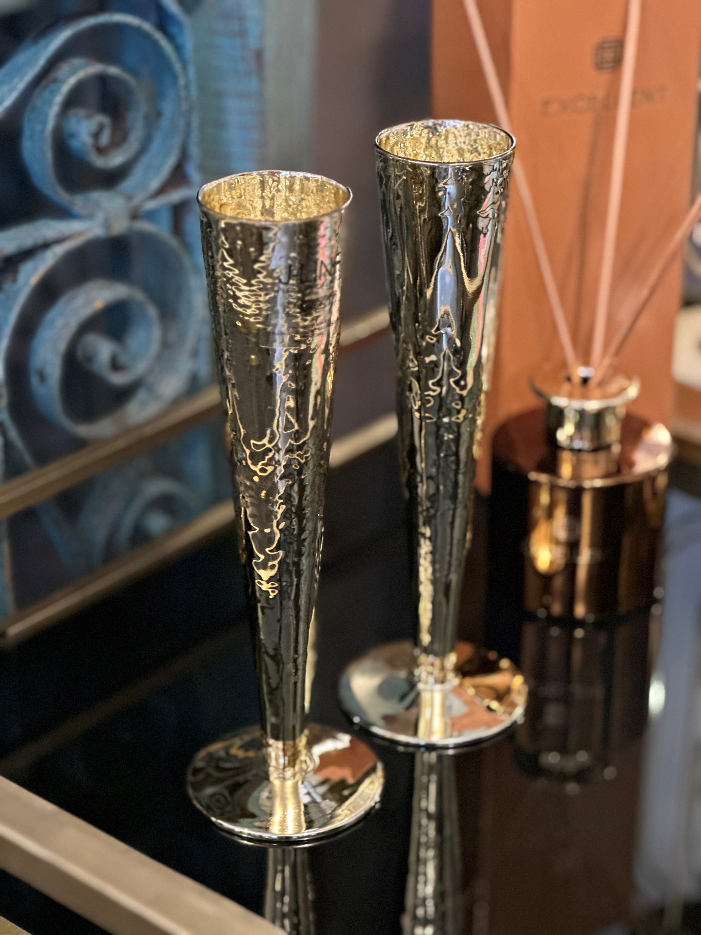 GOLD CHAMPANGE GLASS