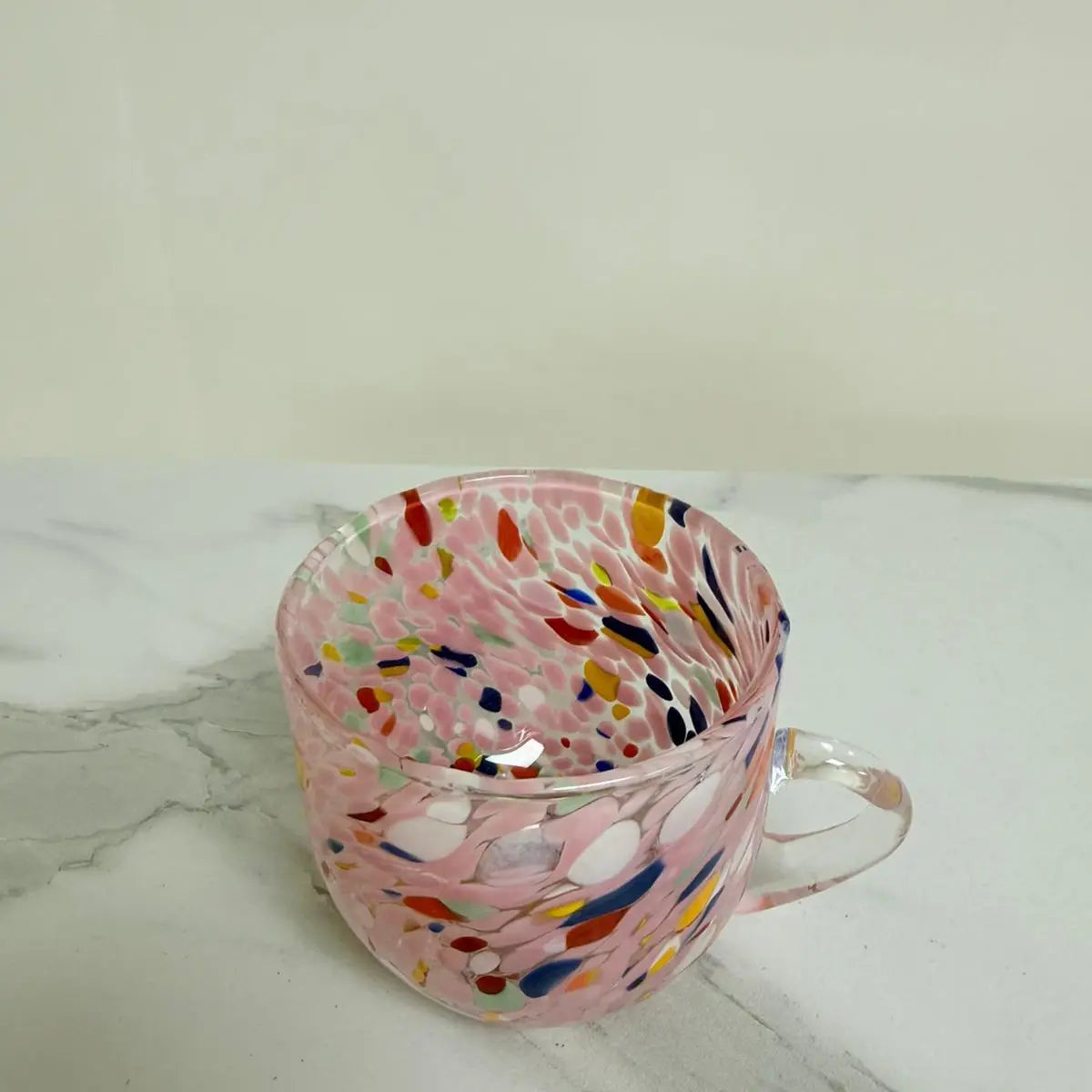 Rosa cappuccino-kop i Murano-glas 250 ml