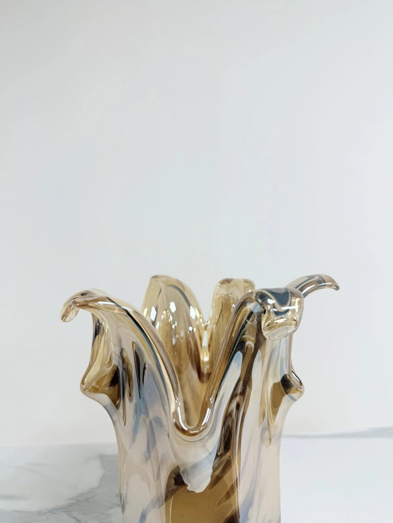 Vaso Giusy, mellemstor vase i Murano glas - H 25 cm.