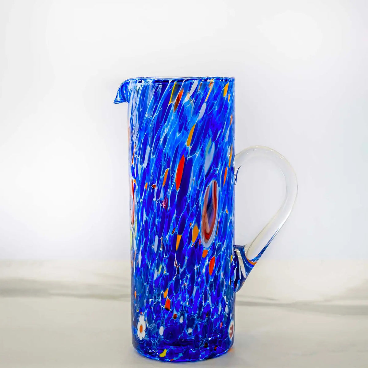 Brocca - B1 blå i mundblæst Murano-glas 1000 ml