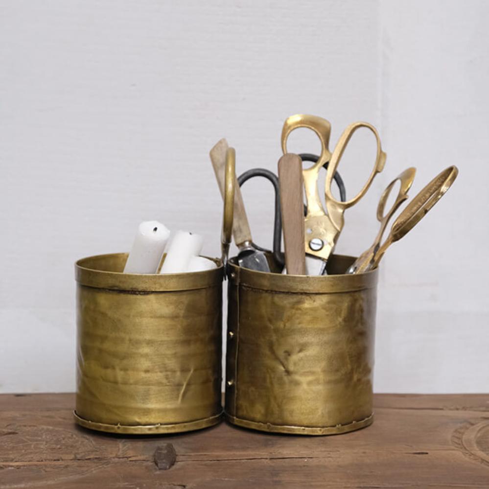 Bestikholder med messingfinish