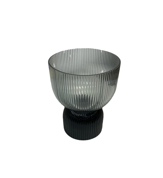SMOKE RILLET VASE/LANTERNE