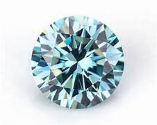 1,00 ct BLUE ROUND LABGROWN MOISSANITE