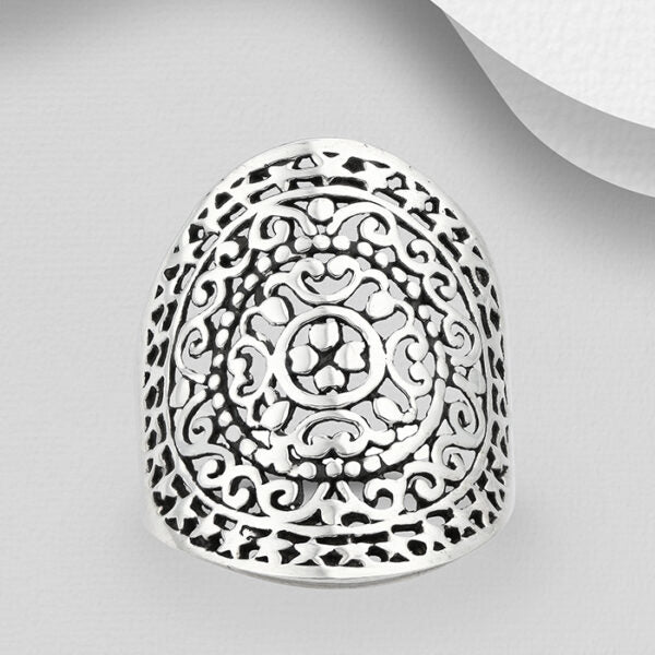 SILVER OXIDIZED STAR