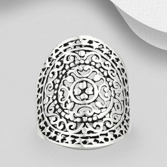 SILVER OXIDIZED STAR