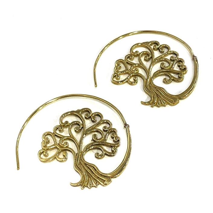 EARRING - BRONZE - TREE OF LIFE.