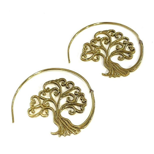 EARRING - BRONZE - TREE OF LIFE.