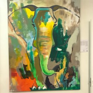 ELEFANT, 150 cm x 118 cm,