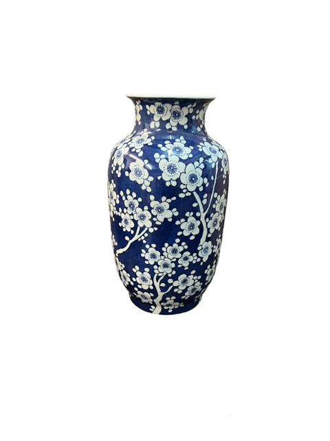 KINESISK HØJ KRUKKE BLUE