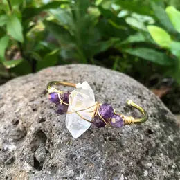 ARMBÅND STOR AMETYST KLYNGE