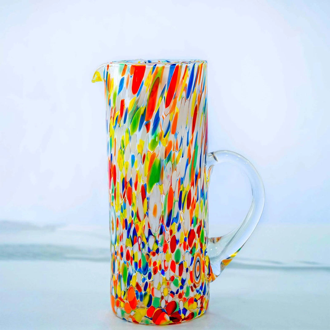 Brocca - B1 multifarvet i mundblæst Murano-glas
