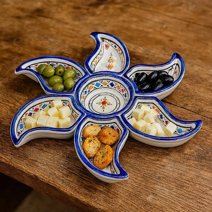 Håndmalet Tunisiansk Keramik Antipastiskål