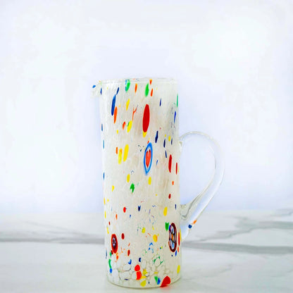 Kande - B1 hvid i mundblæst Murano-glas 1000 ml