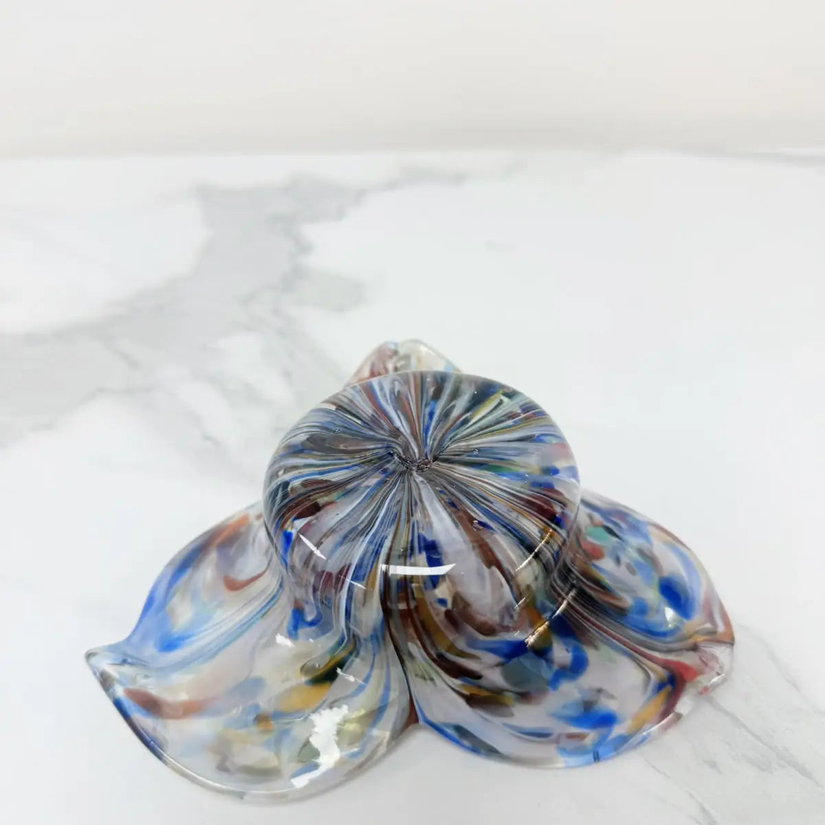 Stort Millefiori-askebæger i Murano-glas
