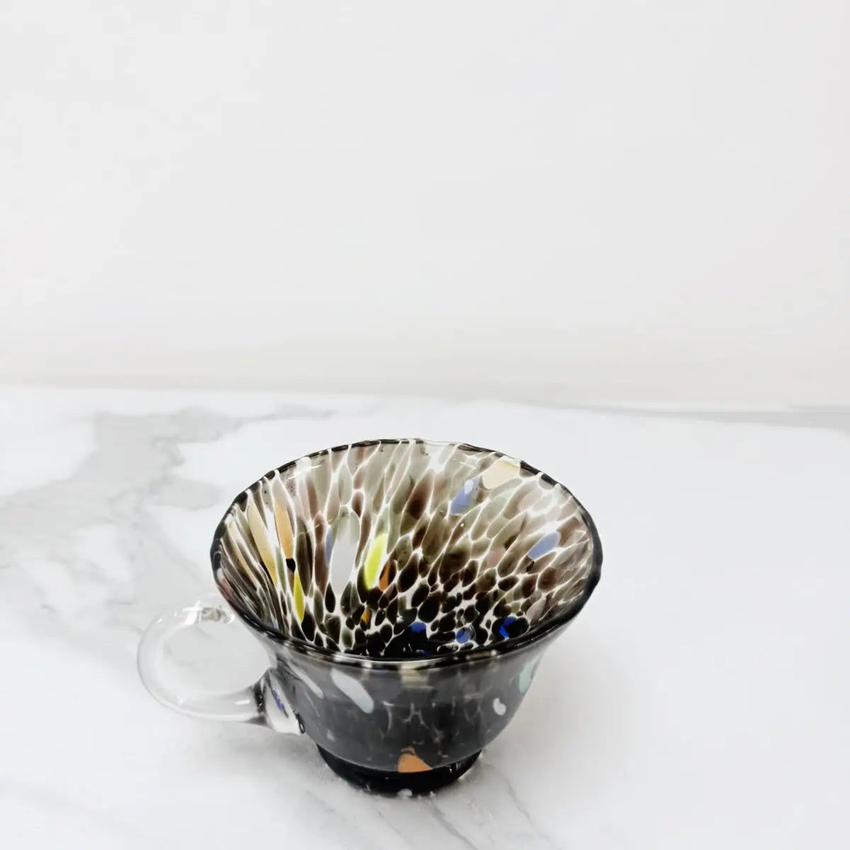 Sort Campanella cappuccinokop i Murano-glas