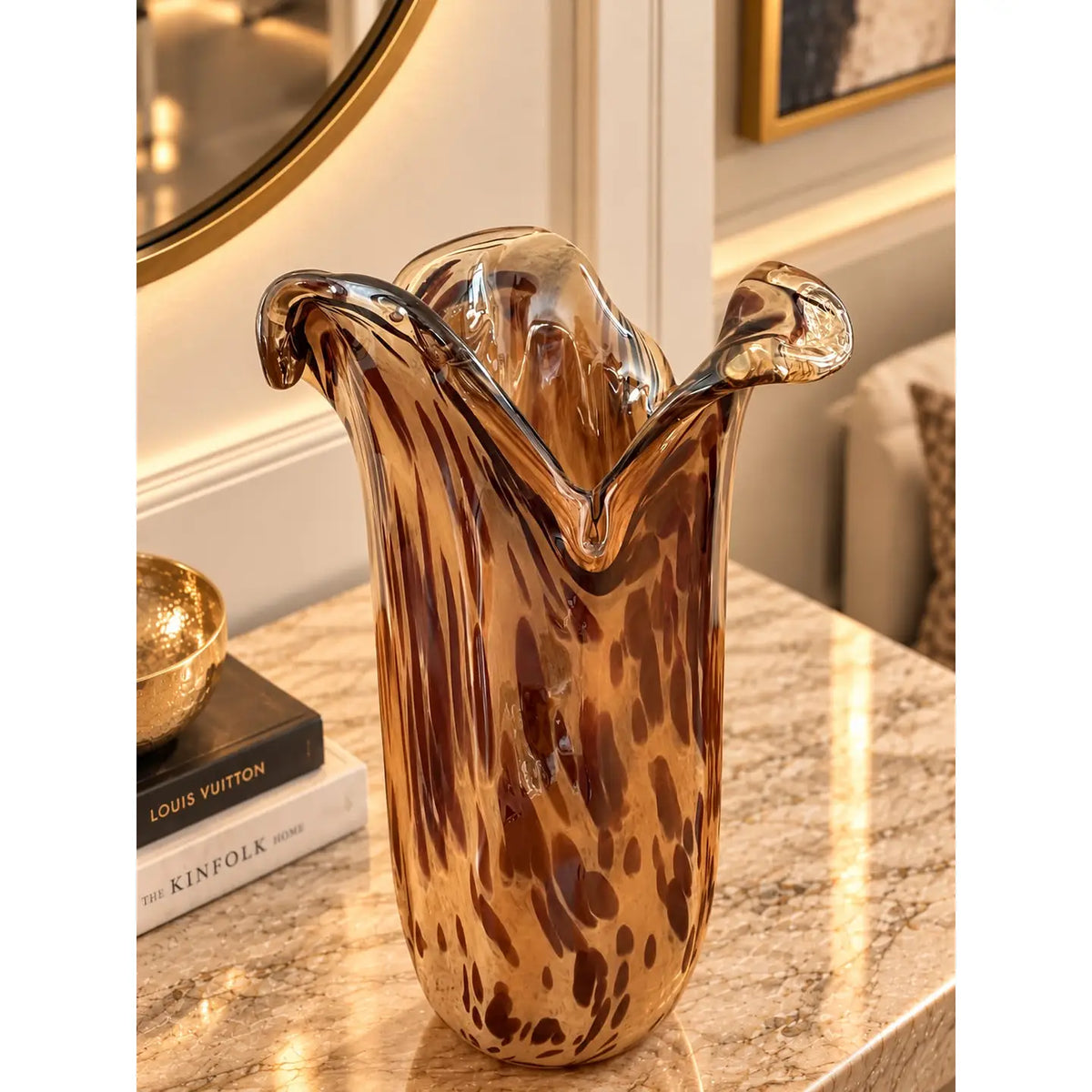 Vaso Tulipano i Murano-glas, H 31 cm.