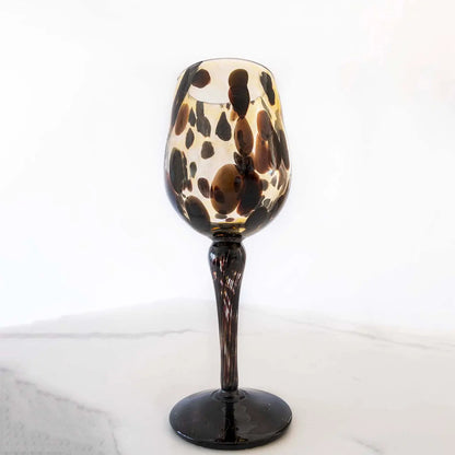 Bicchiere - AniBalier-kollektionen - sort base i Murano-glas