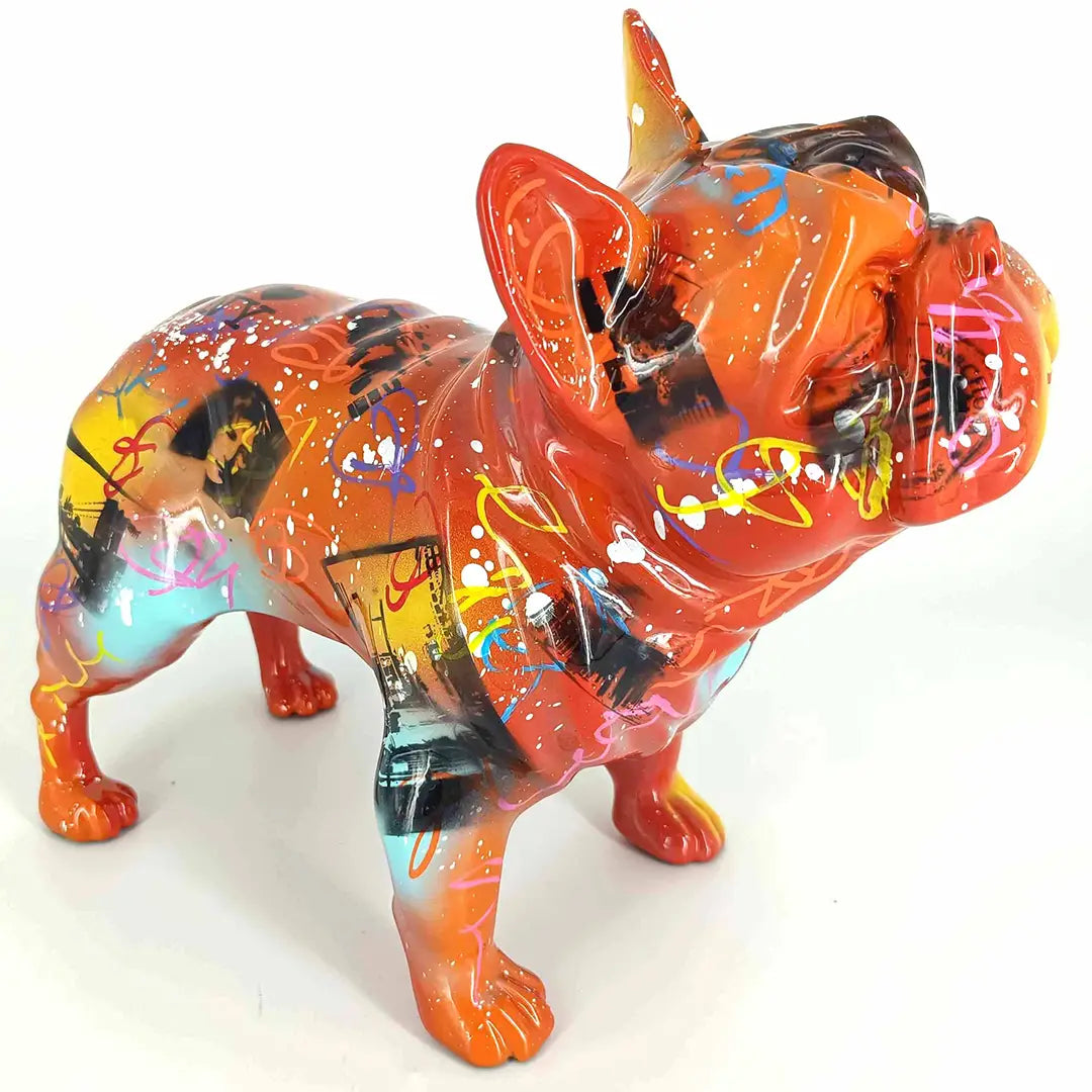 Fransk Bulldog – Håndmalet kunstfigur