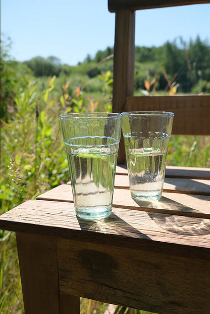 Trademark Living Maya bakke med 6 glas - creme
