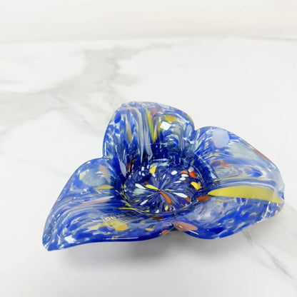 Stor blå askebæger i Murano-glas