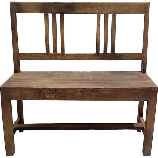 Gammel original patineret biblioteksbænk