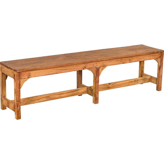 Vintage bænk i genbrugstræ.