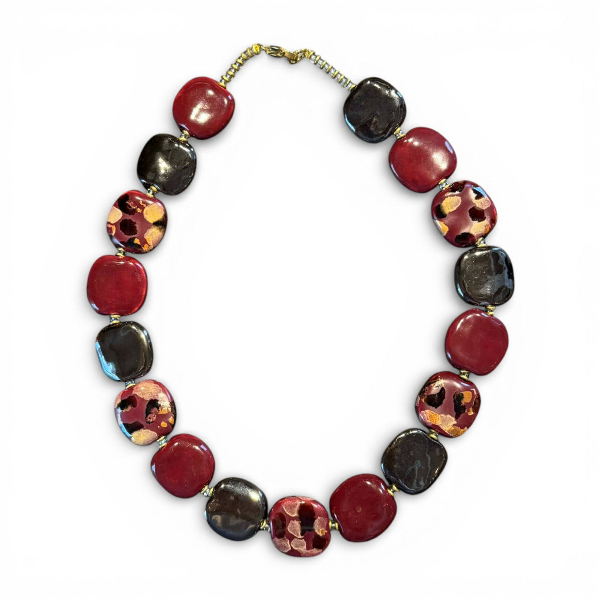 Perlekæde - Pebbles - Bordeaux mix