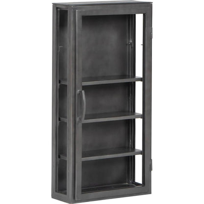 Vægskab i jern og glas