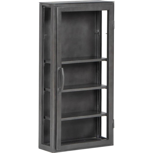 Vægskab i jern og glas