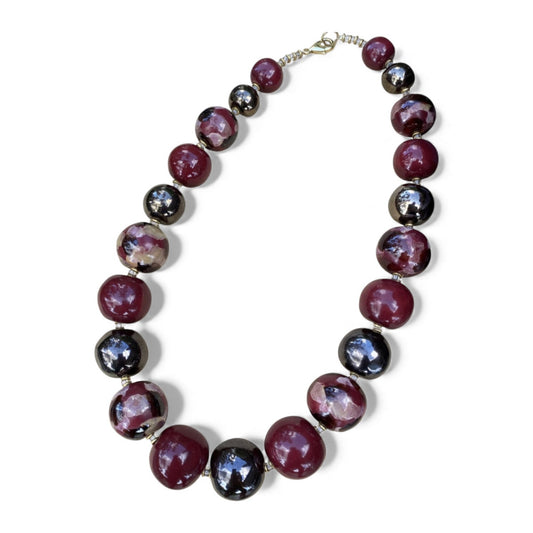 Perlekæde - Tango - Bordeaux mix