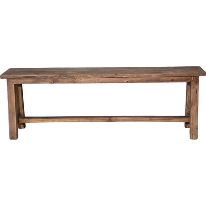Klassisk træbænk i genbrugstræ- L