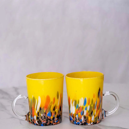 Kop Serie Roma Gul i Murano-glas