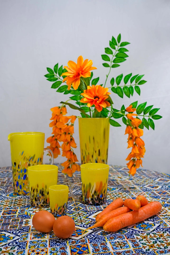 Kop Serie Roma Gul i Murano-glas