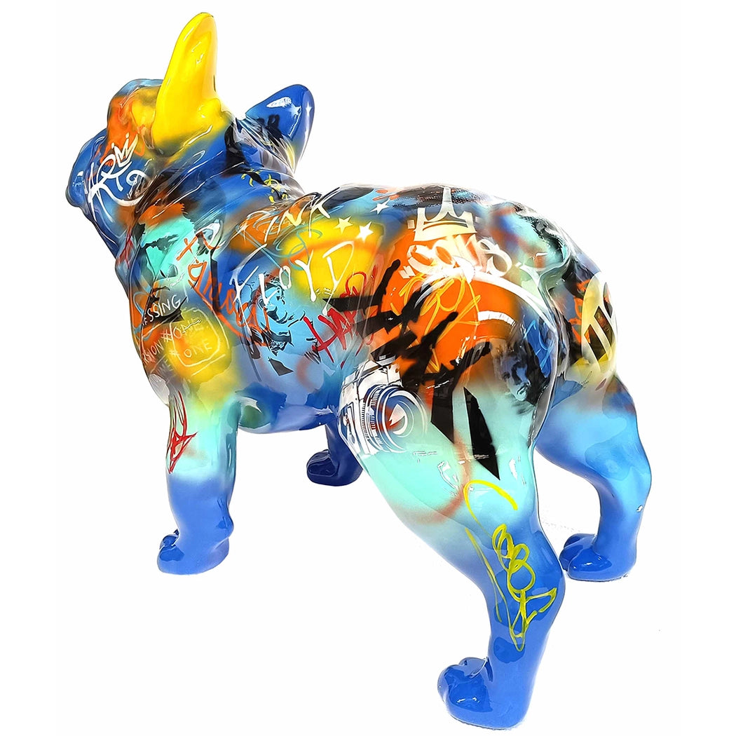 FRENCH BULLDOG P - Håndmalet kunstfigur - med certifikat