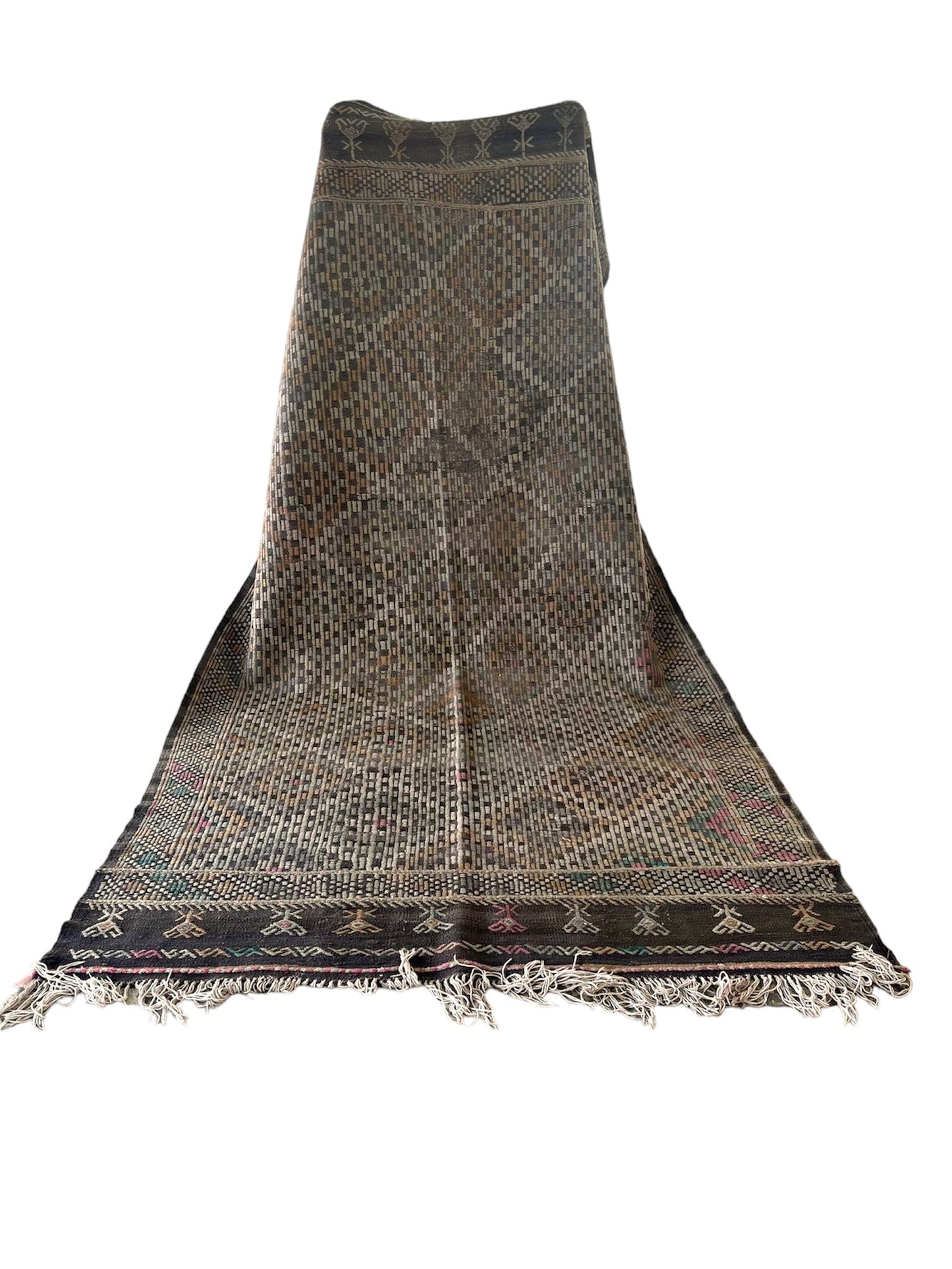 Vintage kelimtæppe, vævet i Tyrkiet – Mål: 180 x 363 cm