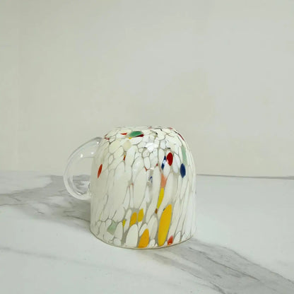 Cappuccino-kop i elfenbenfarvet Murano-glas 250 ml
