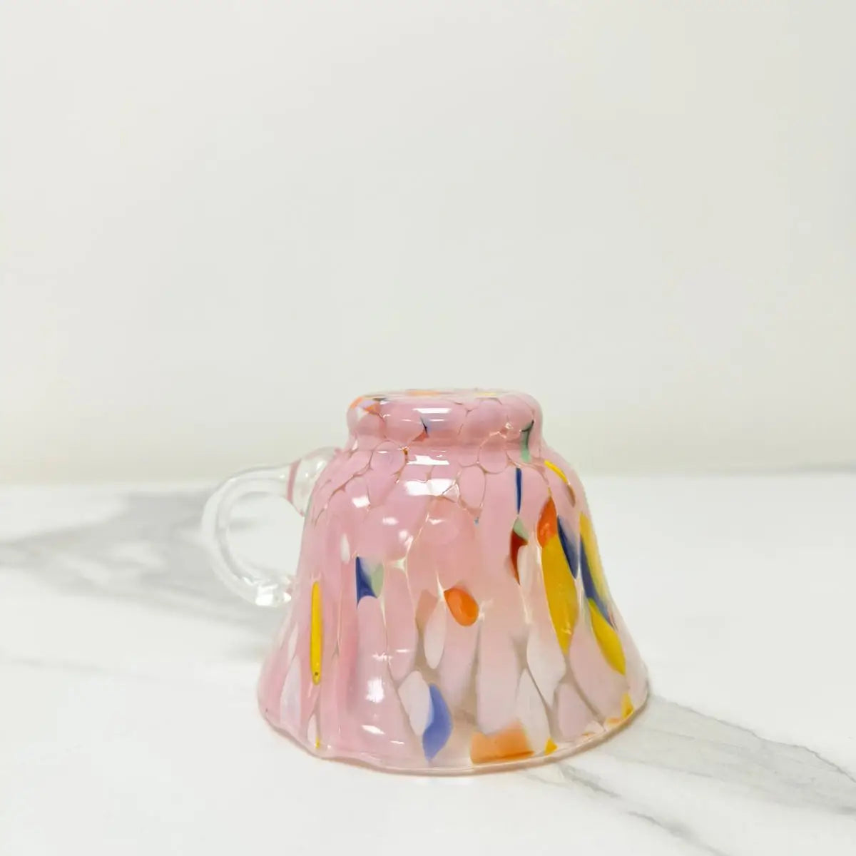 Cappuccinokop "Campanella" i rosa muranoglas