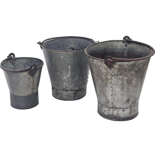 Trademark Living Gamle jernspande - sæt a tre