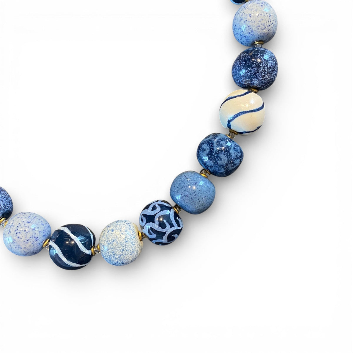 Perlekæde - Candy Ting - Blue and white