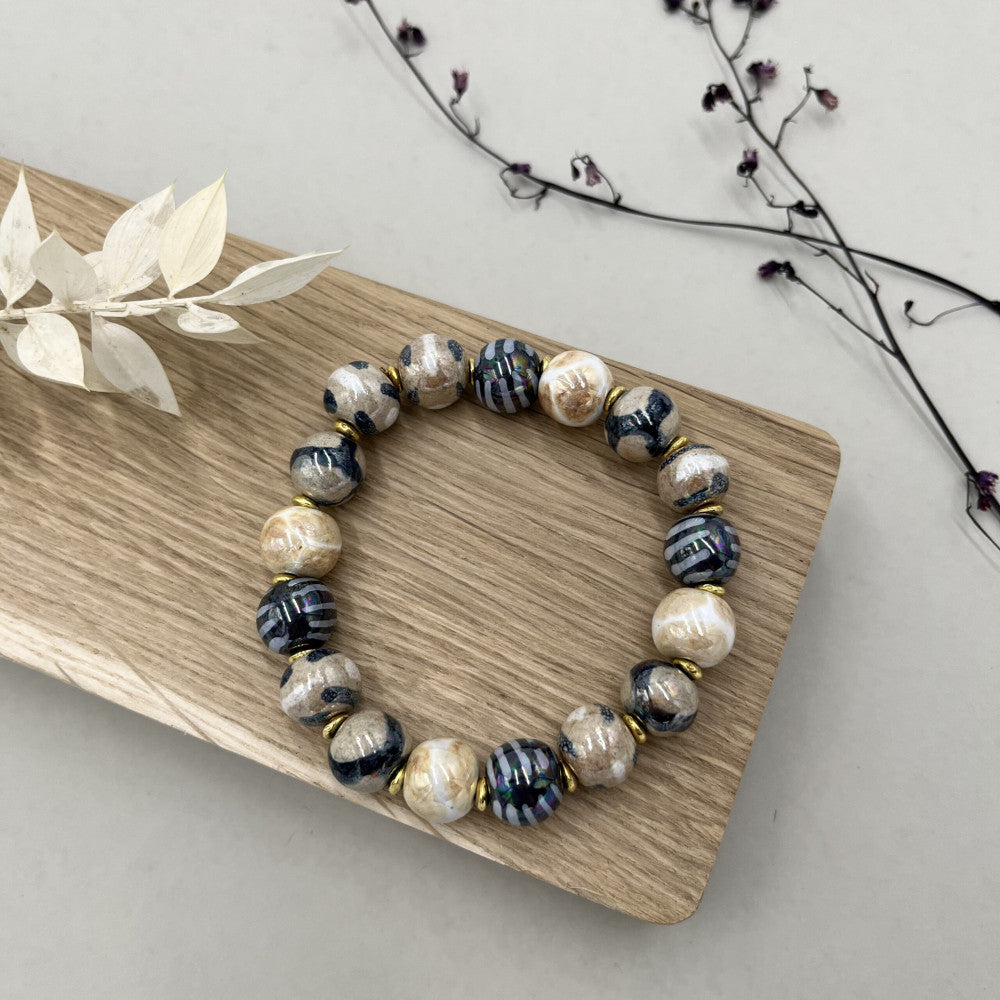 Perlearmbånd elastik - Classic blue