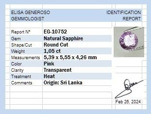 Pink Sapphire - 1.05 ct