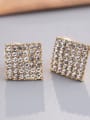 CLUSTER EARRINGS SILVER - MOISSANITE - 18 KT GOLDPLATED.