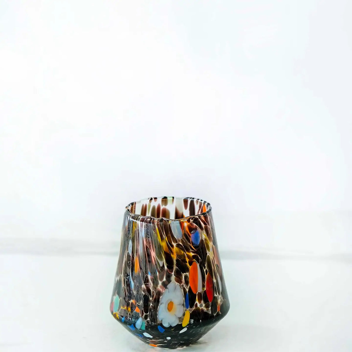 Bicchiere -  B8 sort i mundblæst Murano-glas 30 cl - Æske med 6 stk.