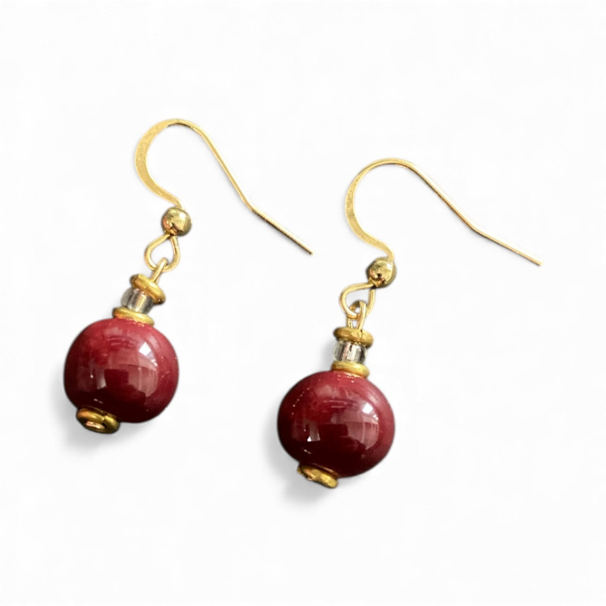 Perleøreringe - round - peony