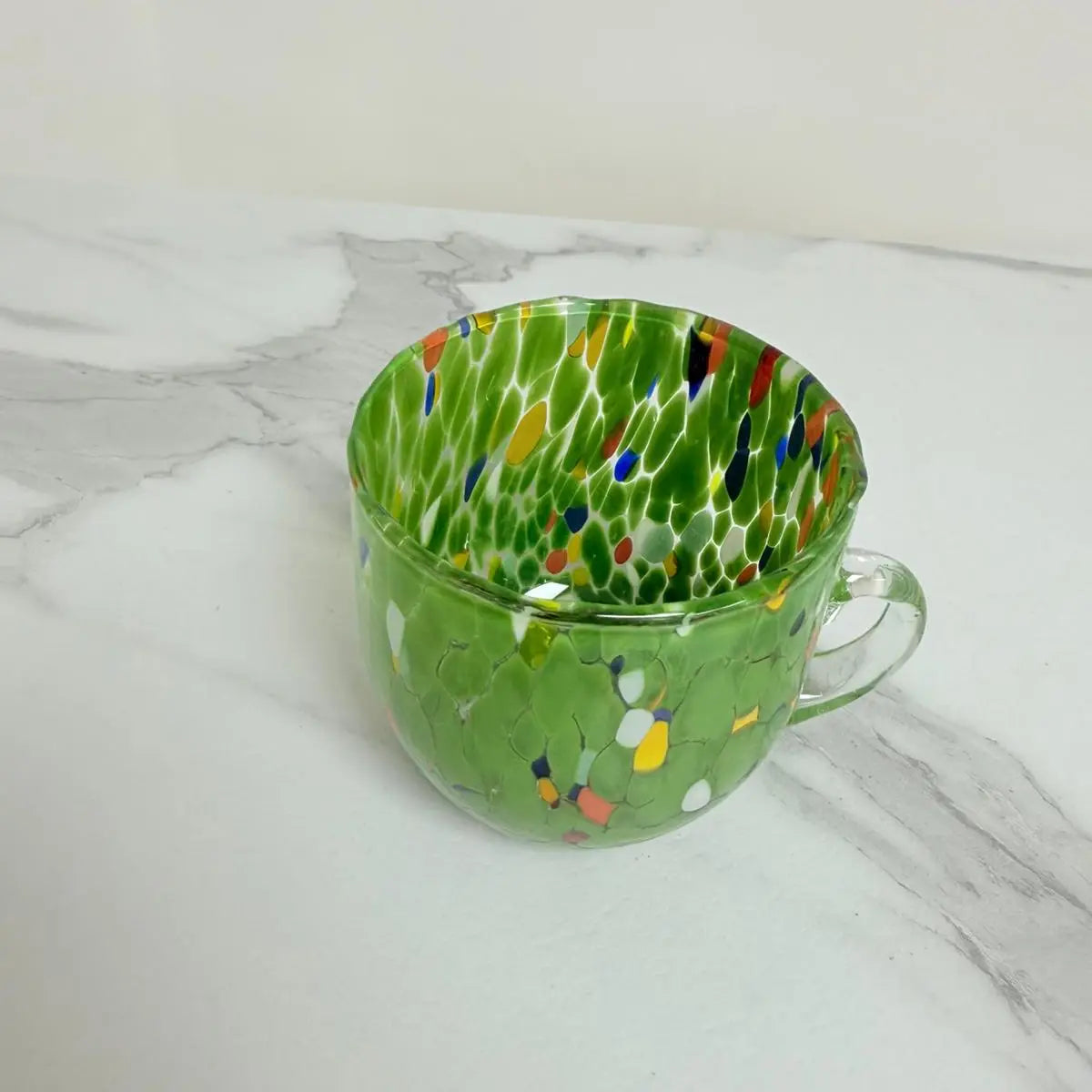 Grøn cappuccinokop i Murano-glas 250 ml