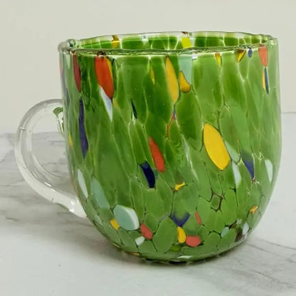 Grøn cappuccinokop i Murano-glas 250 ml
