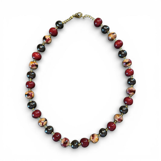 Perlekæde - Kanga - Bordeaux mix