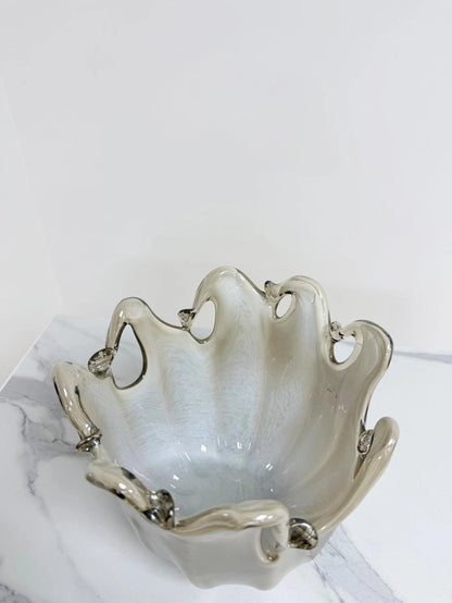 Vaso  calamari - vase - khaki i Murano-glas - H 20 cm.