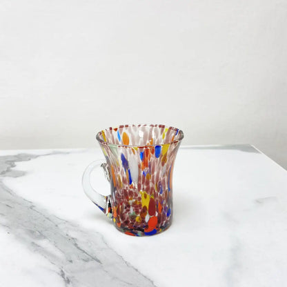 Ametyst tekop i mundblæst Murano-glas